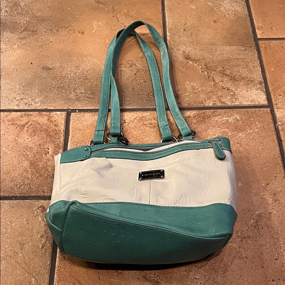 STONE & CO LEATHER HANDBAG